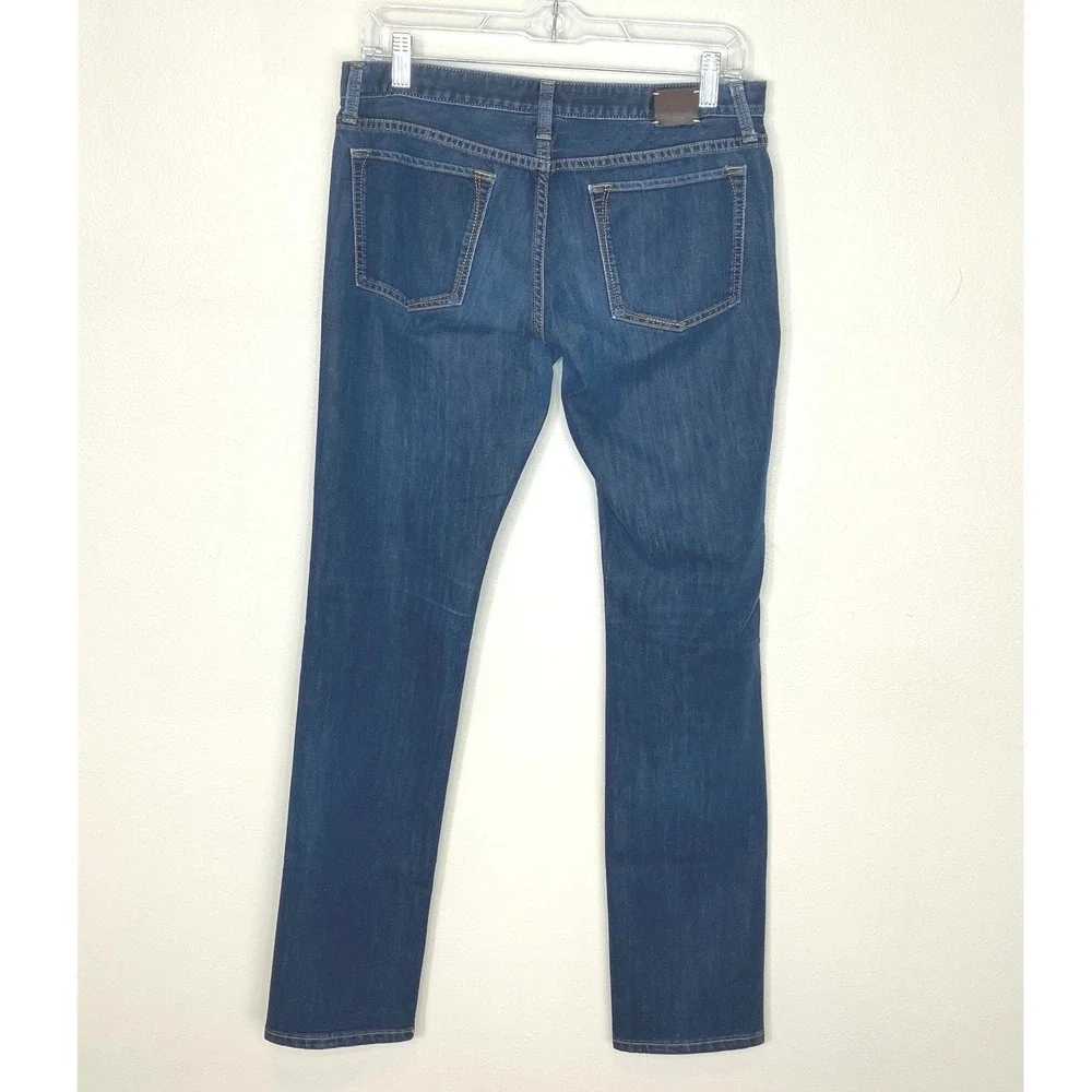 Banana Republic Dark Wash Skinny Midrise Denim Women's Size 29 Boho Preppy - Picture 3 of 7